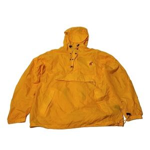 Vtg Tri-Mountain Kellogg Brand Rain Jacket Large Yellow Windbreaker New W Flaw